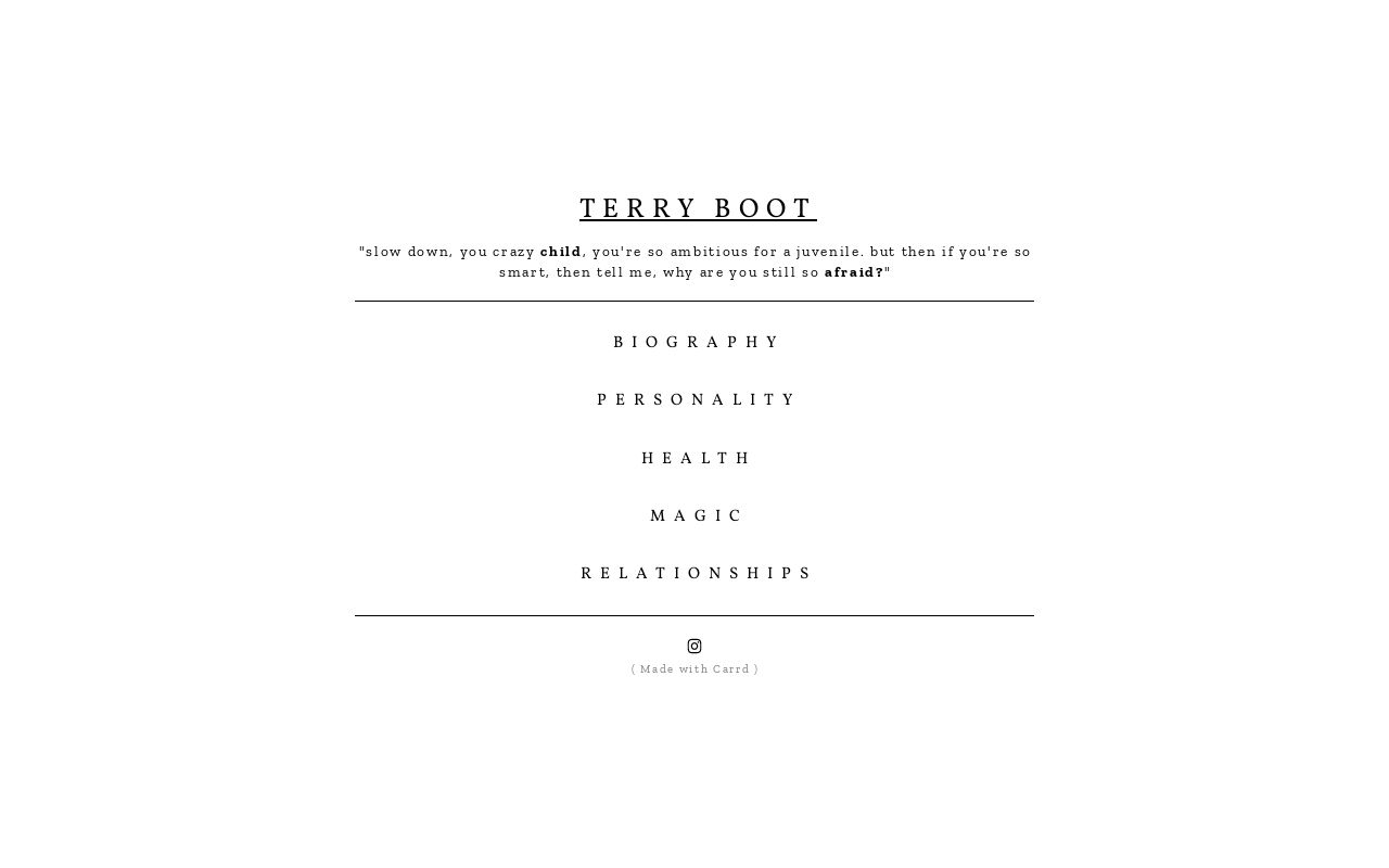 terry boot